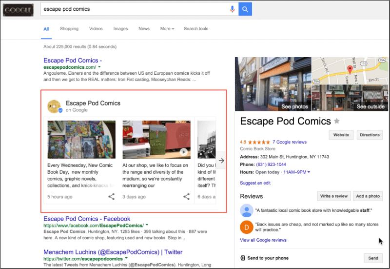 2 heading google post